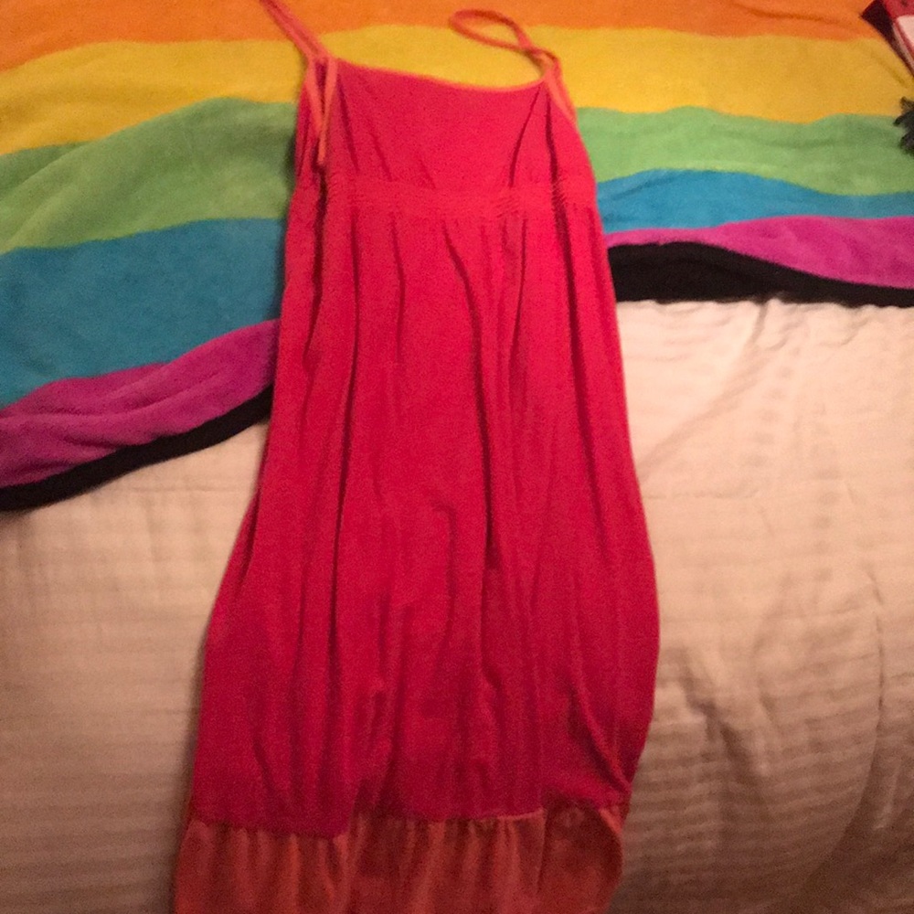 Pink and Coral Petite Sundress